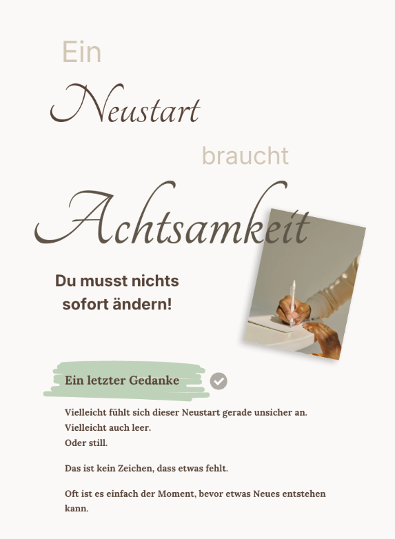 Workbook Neustart in 30 Tagen